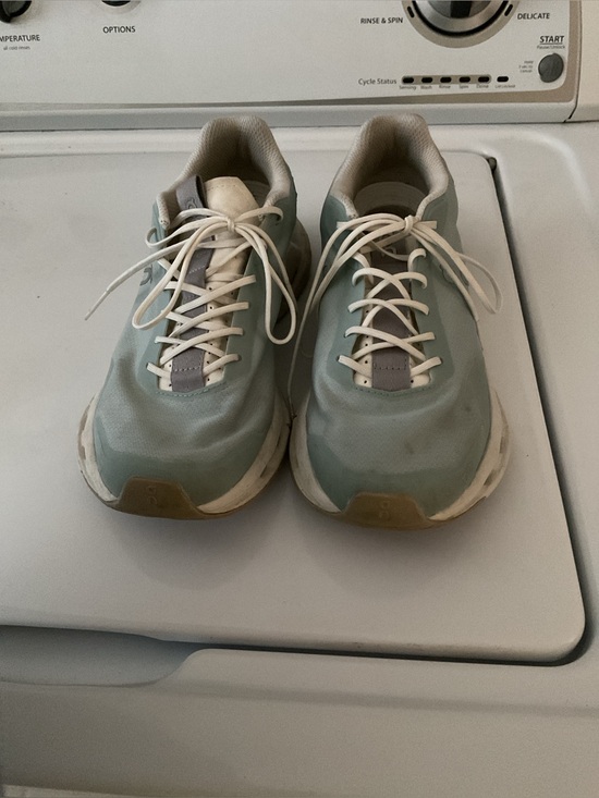 On Clouds Shoes - On Cloud Women's Light Green Lace-Up Athletic Sneakers